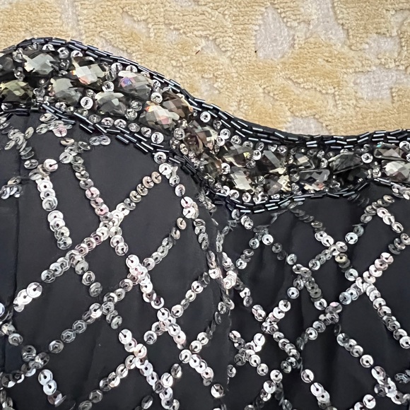 Silk Sequence & Gemstone Dress - Picture 5 of 7